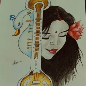 Saraswati devi artwork (frame)