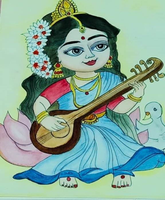Goddess Saraswati art