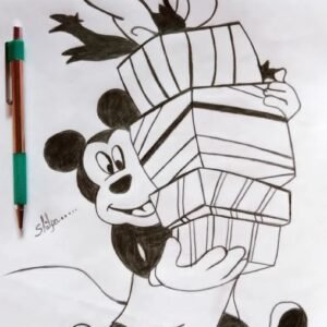 Sketch of mickey mouse