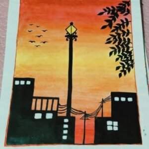 Urban sunset artwork